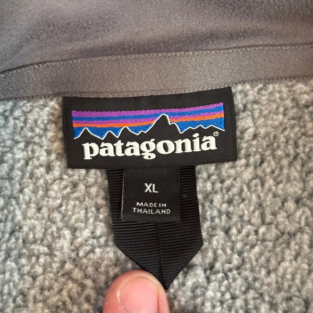 Patagonia Better Sweater‎ 1/4 Zip Pullover Mens XL Gray Heather Fleece 25527